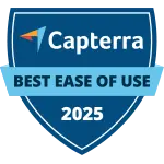 Capterra Best Ease of Use 2025 - Fleet Management Badge